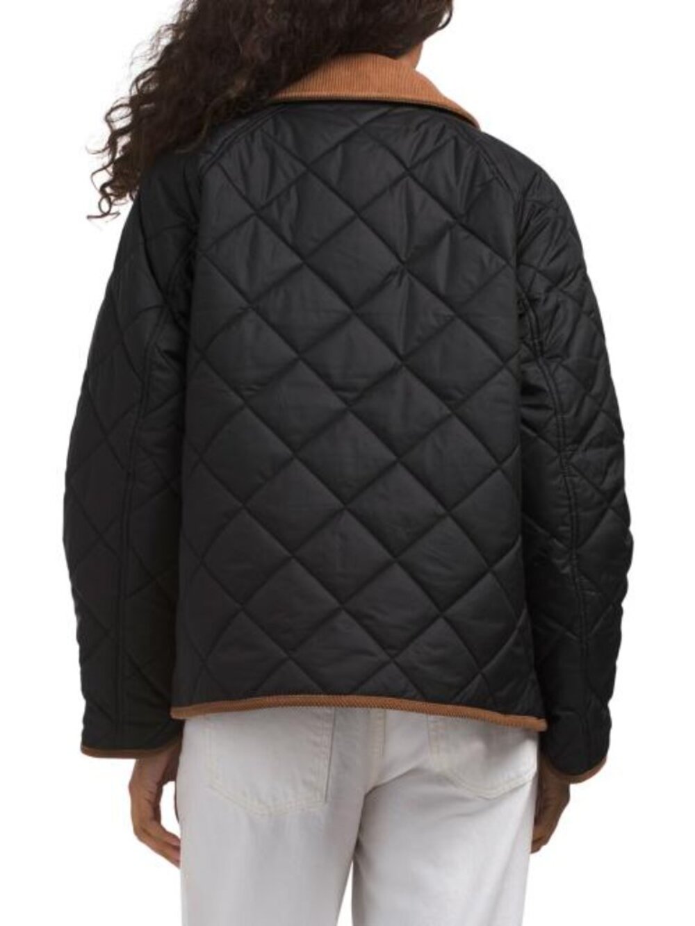 LONDON FOG Missy Corduroy Collared Quilted Jacket - Picture 2 of 3